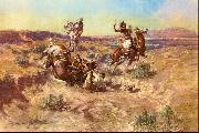Charles M Russell The Broken Rope USA oil painting reproduction